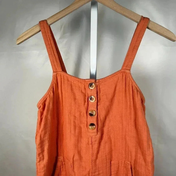 2/$30 SO Size XS Jumpsuit Romper Apricot Comfort Crop Boho Stretch Lightweight - Picture 3 of 9